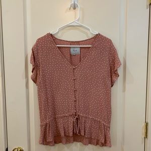 Rails Blush Pink Heart Print Top